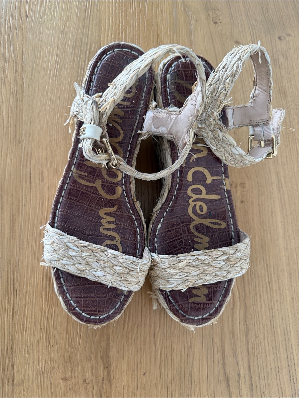 Sam Edelman Braided Espadrille Sandals in Beige and Brown